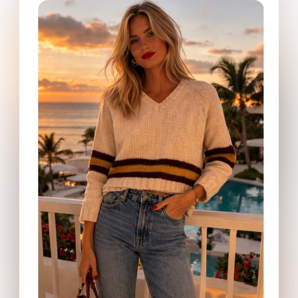 Abercrombie & Fitch Sweaters - Abercrombie & Fitch Vintage 90s Wool Stripe Sweater Made in Hong Kong Size Small